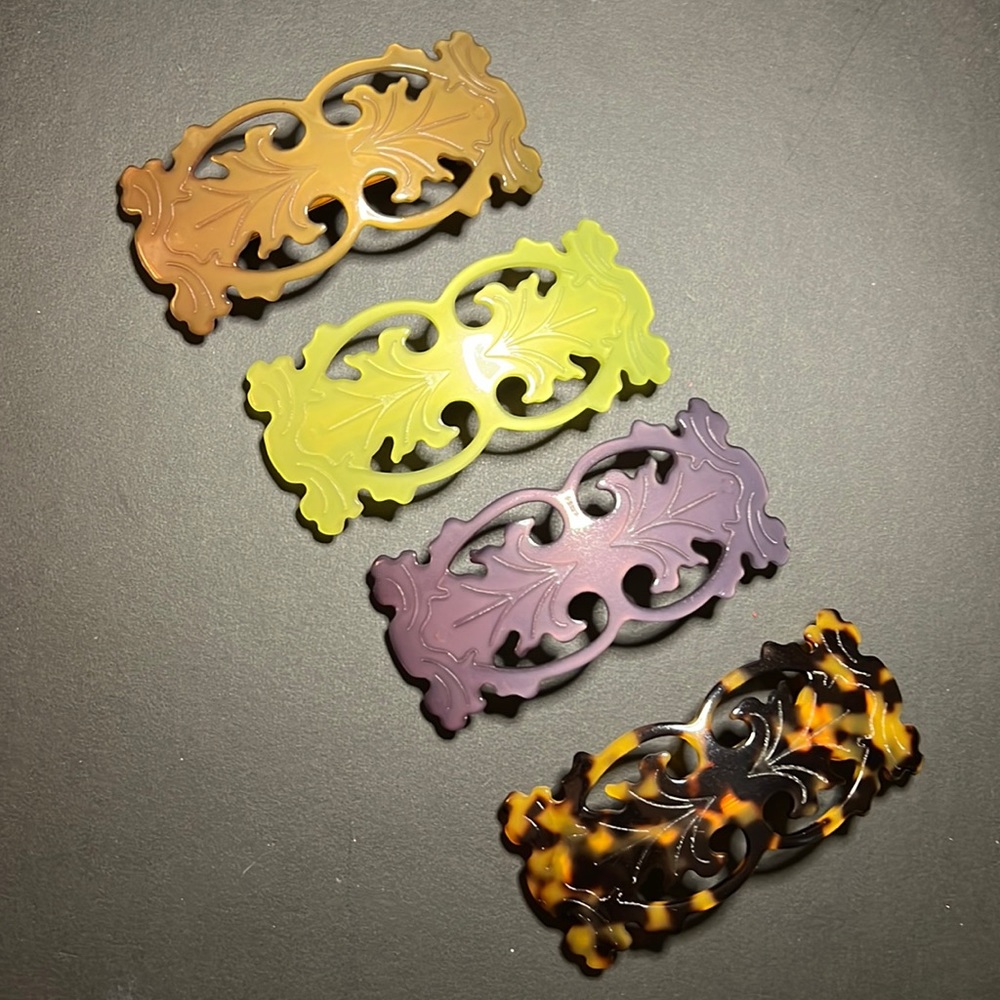 Set of 4 French  ⚜️ Tortoise Hair Barrettes